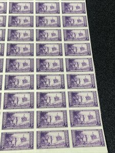 US 755 Nicolet’s Landing Imperf Sheet Of 50 Mint No Gum As Issued - SUPERB.