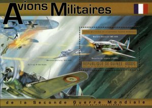 Guinea 2011 - French Military Planes, World War II - Souvenir Sheet - MNH
