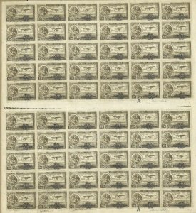 1932 mexico eagle and airplane overprint habilitado lot of ten full sheets mnh central south america mexico stamp hipstamp