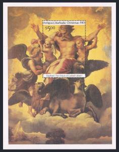 Antigua 731-734,735,MNH.Michel 742-745,Bl.73. Christmas 1983.Raphael paintings. 