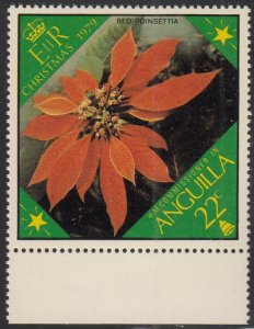 Anguilla 1979 MNH Sc #367 22c Red poinsetta Christmas