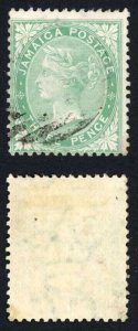 Jamaica SG10 3d Green Wmk Crown CC Fine used cat 11 pounds