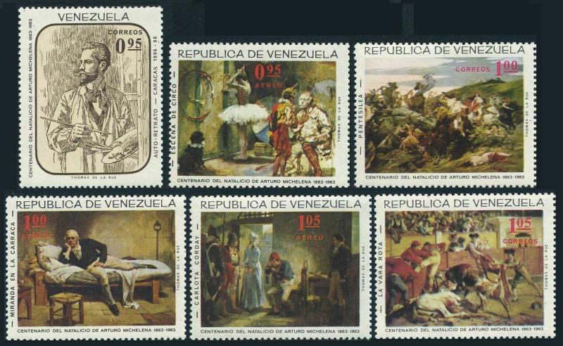 Venezuela 899-901,C927-C929,MNH.Mi 1661-1666. Arturo Michelena,painter,1966.