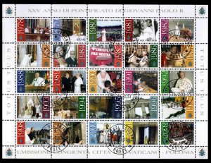 VATICAN Scott 1236 MNH** sheet of Pope John Paul II Pontificate 2003