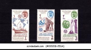 SHARJAH - 1965 INTERNATIONAL TELECOMMUNICATION UNION CENTENARY 3V MNH