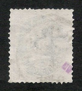 Denmark 1875 20o Oval #31 Yellowish Gray / Carmine Rose Facit 34b Good Used