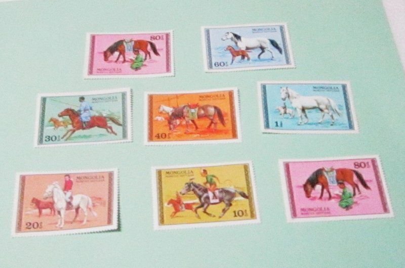 Mongolia MNH 962-8 Boy On Horseback