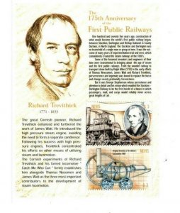 Nevis - 2000 - Railways  - Sheet of Two   - MNH