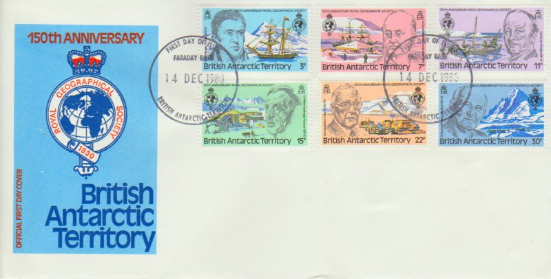 British Antarctic Territory Scott 76-81 Unaddressed.