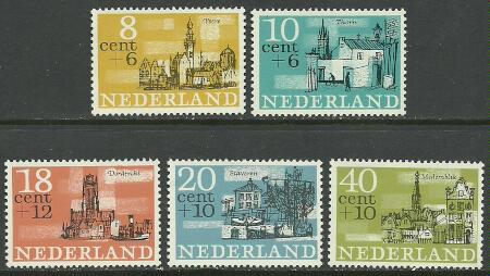 Netherlands #B397-401 MNH Set, City Views