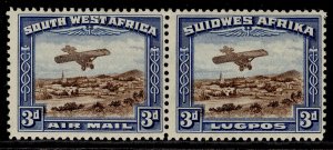 SOUTH WEST AFRICA GV SG86, 3d brown & blue, M MINT. Cat £75. 