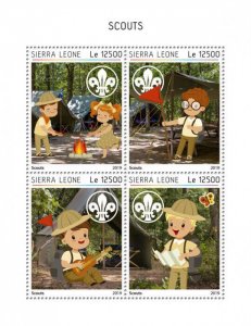 Sierra Leone 2019 MNH Scouting Stamps Girl Boy Scouts 4v M/S