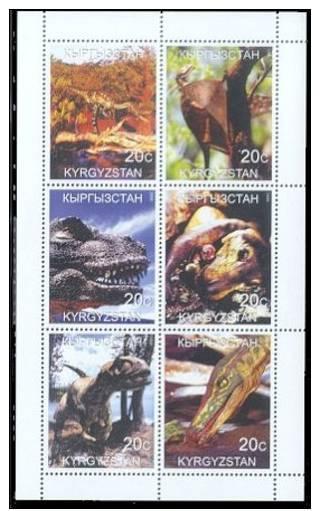 KYRGYZSTAN SHEET DINOSAURS