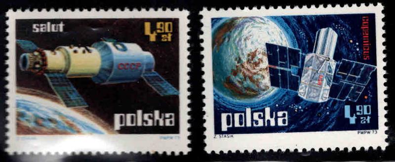 Poland Scott 1979-1980 MNH** 1973 space set