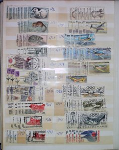 Czechoslovakia Collection Series and Commemoratives Stamps Used LR104P22-