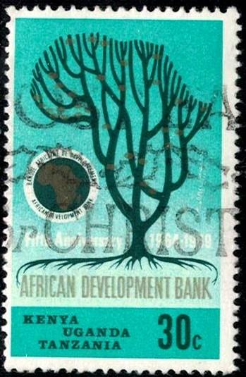 Euphorbia Tree, African Development Bank, Tanganyika stamp SC#205 Used