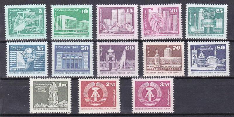 German DDR # 2071 / 2085, Short Set, NH 1/3 Cat