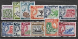 PITCAIRN ISLANDS SG18/28 1957-63 DEFINITIVE SET OF 12 MTD MINT