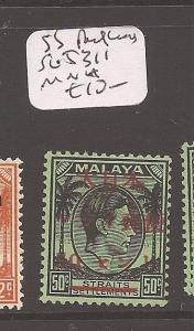 Malaya Straits Settlements Jap Oc SG J311 red cross VLH (9cfz)