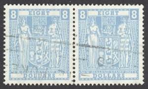 New Zealand Sc# 404C Used pair 1967 $8 Coat of Arms