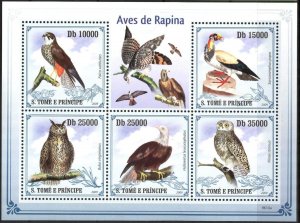 Sao Tome and Principe 2009 Birds of Prey Sheet MNH