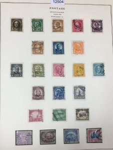 MOMEN: US STAMPS # 551 / 573 1922-1925 USED COLLECTION LOT #12504