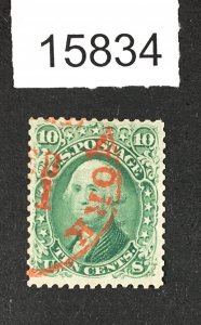 MOMEN: US STAMPS # 68 RED NY C.D.S USED $70 LOT #15834