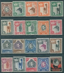 Kenya Uganda and Tanganyika 1938 SG131-150 KGVI scenes set MLH (amd)