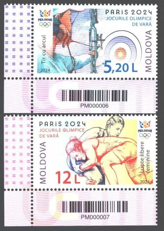 2024 Moldova 1301-1302+Tab 2024 Olympic Games in Paris 5,70 €