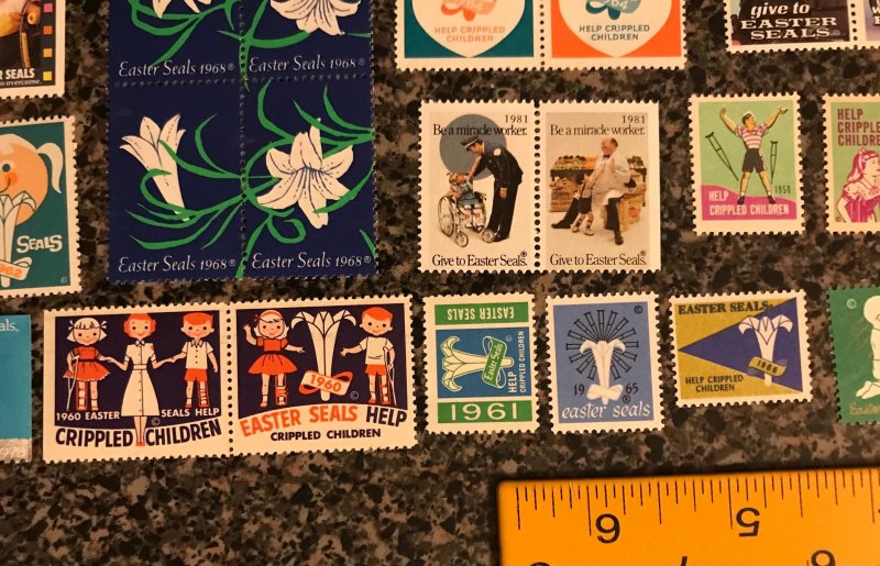 Easter Seals Vintage 1950- 2000, set of 105