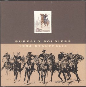 1994 Scott #2818 Buffalo Soldiers Block of 4 in  Sealed USPS Folio