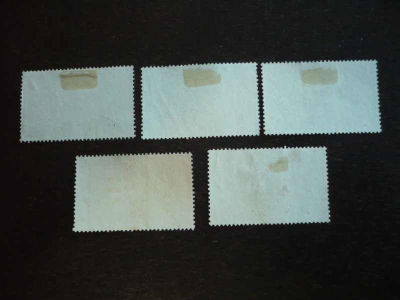 Stamps - St. Pierre Miquelon-Scott#302,304,306,307,309-Used Part Set of 5 Stamps