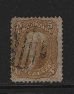 67  F-VF used neat cancel with nice color cv $ 750 ! see pic !