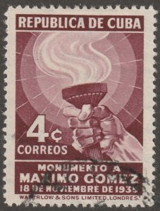 Cuba, stamp, Scott#334,  used, hinged,  Torch