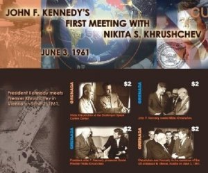 Grenada - 2006 - John F. Kennedy - Khrushchev - Sheet Of 4 - MNH