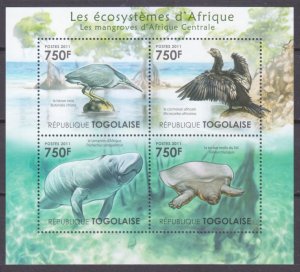 2011 Togo 4149-4152KL Birds - Mangroves of Central Africa 12,00 €