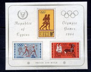 CYPRUS 1964 Olympic Games Sport Mini Sheet MNH (you20s)