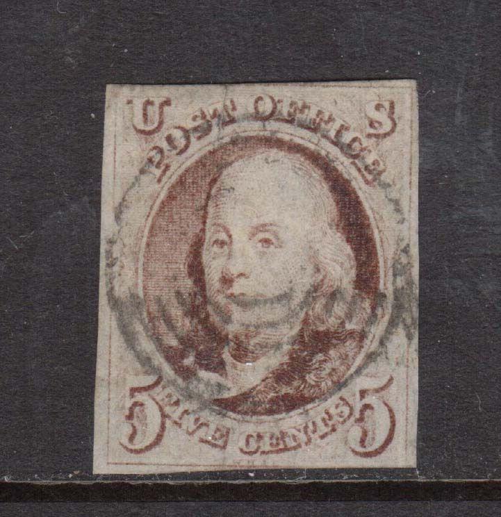 USA #1 Used With Rare 7 Ring Canadian Cancel Variety