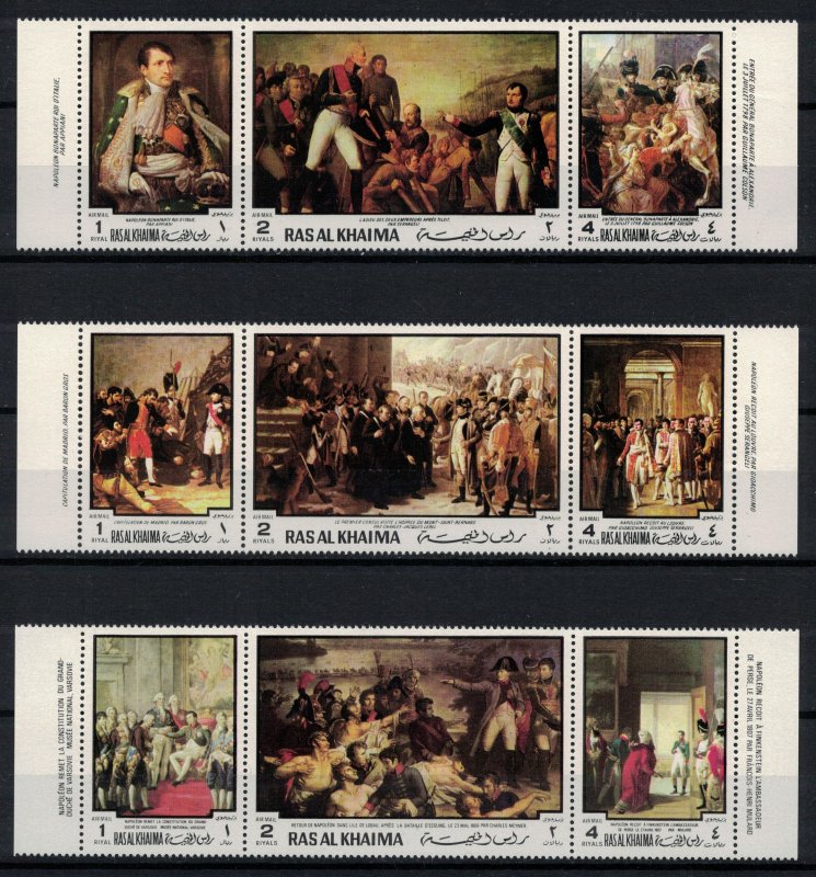 RAS AL KHAIMA 1970 - French history, paintings /complete set MNH (2 scans)