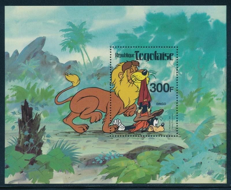 Disney Togo - MNH Souvenir Sheet Goofy and the Lion #1072 (1980)