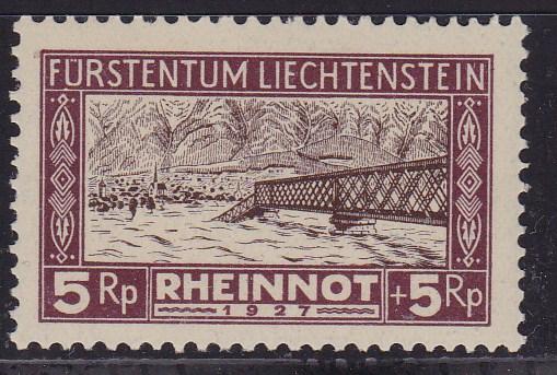 Liechtenstein 1926 Semi-Postal Scott B7-B10 Cmplt (4) Rhine Flood Relief VF/NH