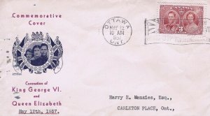 CANADA #237-Actual Coronation date (Not FDC)- Ludwig Staehle - Ottawa