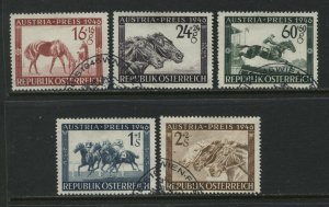 Austria 1946 Semi-Postal set of 5 used