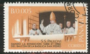 Panama  Scott 464 Used CTO 1966 Pope stamp