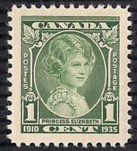 Canada #211 1 cent Elizabeth Stamp M OG LH EGRADED VF 82