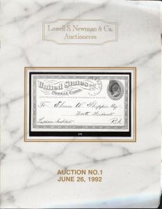 Newman: Sale # 1  -  Lowell S. Newman & Co. Auctioneers, ...