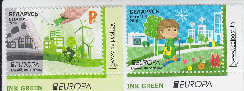 2016 Belarus Think Green Europa (2) (Scott 980-81) MNH