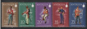 1972 Antigua - Sc 283-7 - MH VF - 5 single - Military Uniforms