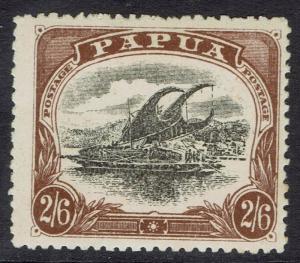 PAPUA 1910 LAKATOI LARGE PAPUA 2/6 TYPE B WMK UPRIGHT PERF 12.5 