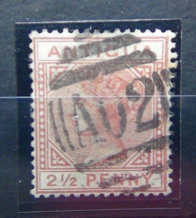 Antigua 1882 2.5d Red Brown Fine Used